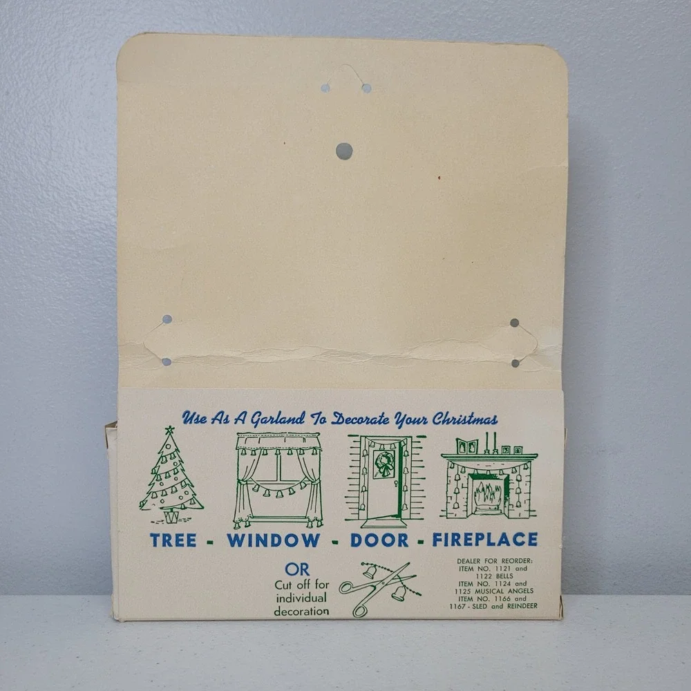 Vintage Bradford Gold Icicle Christmas‎ Garland 8ft Unbreakable Ornaments USA